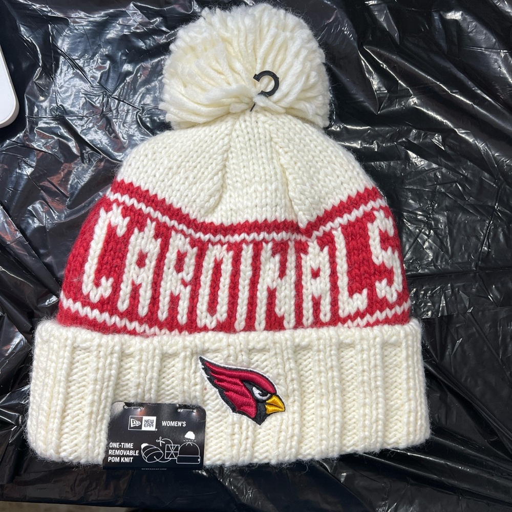 New Era Cardinals Cream Knit Beanie